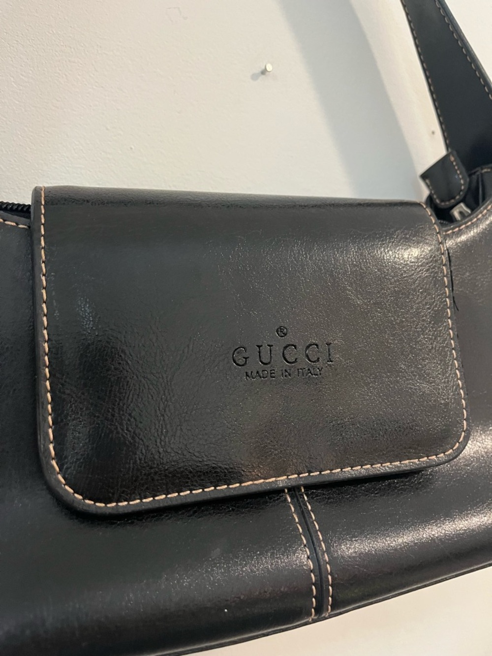 Gucci Black Leather Shoulder Hobo Bag - Picture 14 of 16